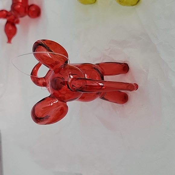 Set of 4 Crate and Barrel glass balloon animal Christmas ornaments - Picture 5 of 6